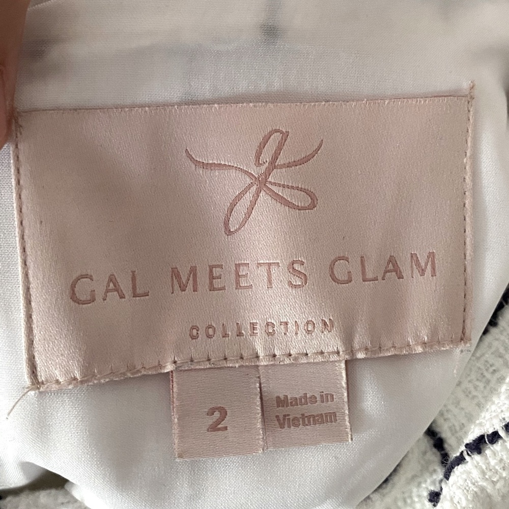 Gal Meets Glam “Dawn Windowpane Print” dress